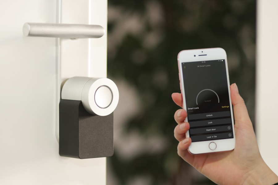 Serrure connectée installée par un professionnel